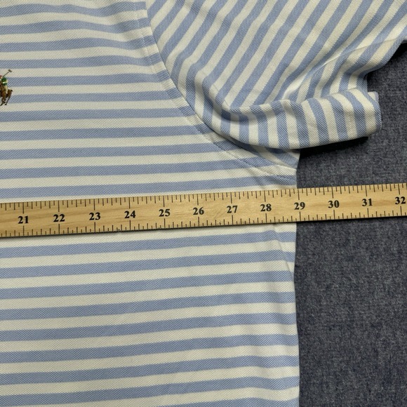 Polo Ralph Lauren Knit Oxford Blue Striped Polo Men's‎ 3XB Old School Yacht - Picture 4 of 4